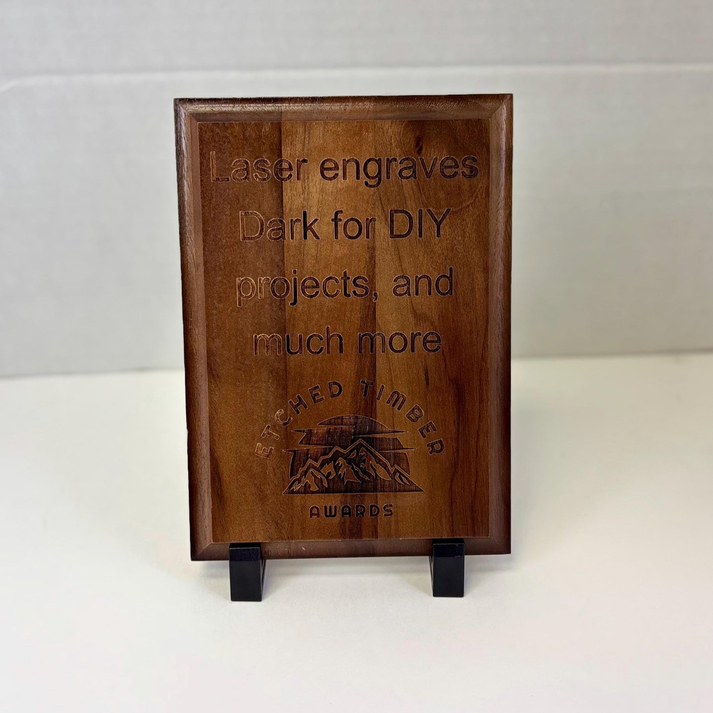 dark wood laser engraving