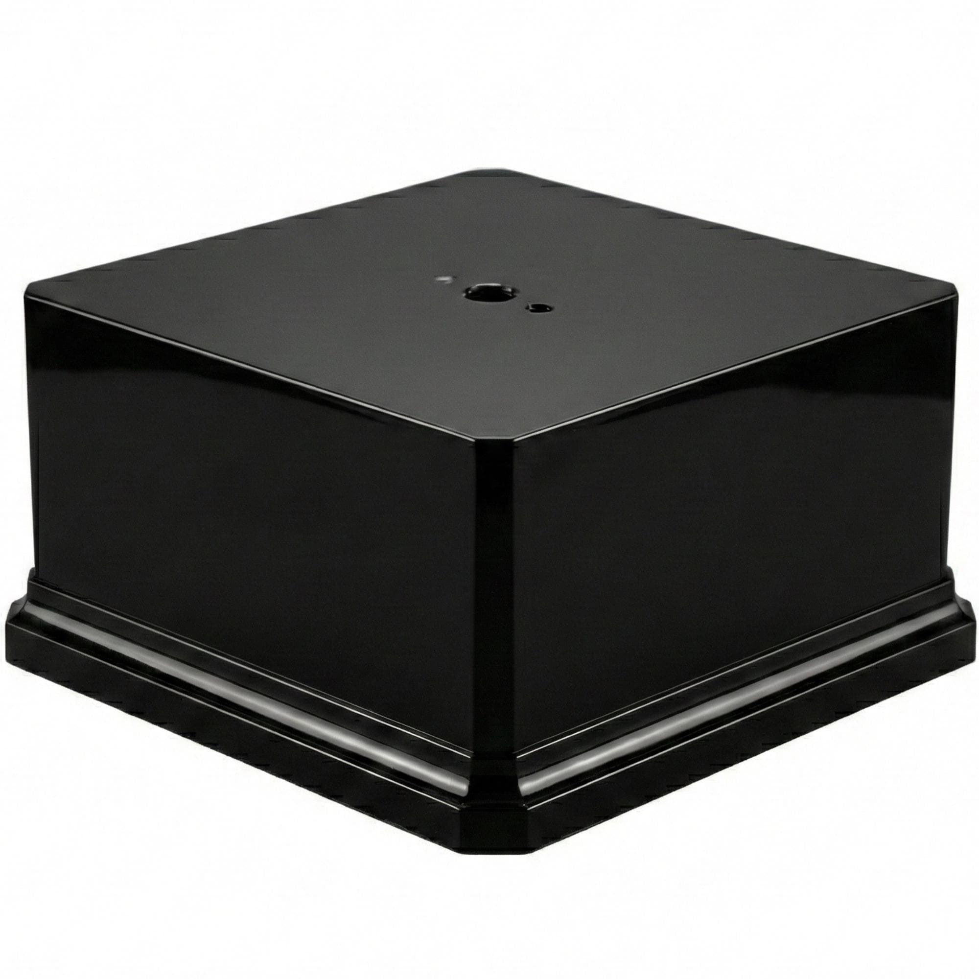 Premium Black Gloss Display Base – Weighted Square Pedestal for Trophi ...