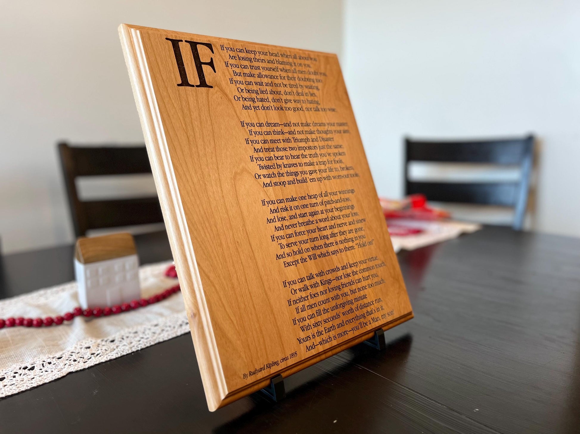 father son gift kippling poem plaque