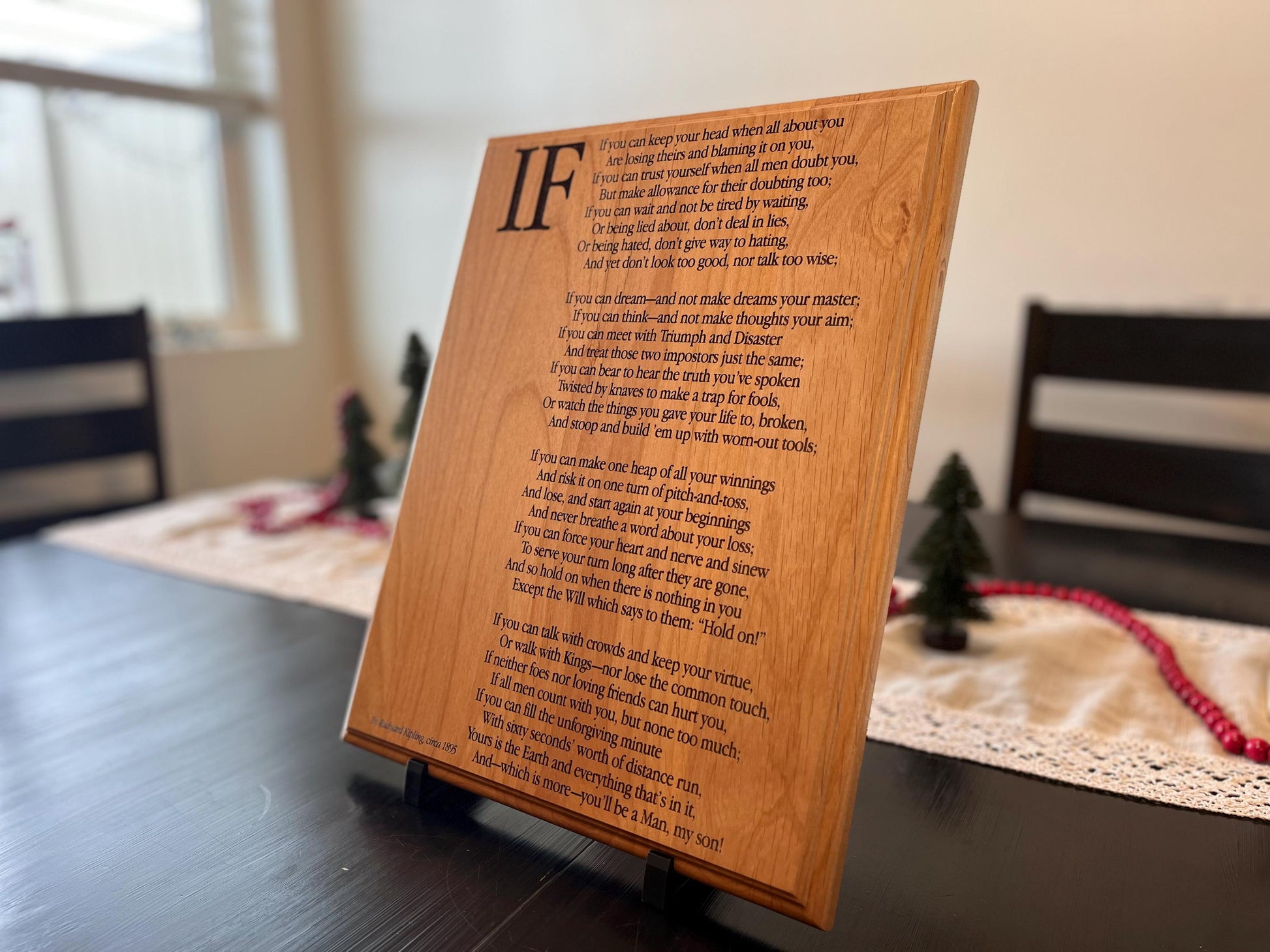 fatherhood gift if by rudyard kipling poem plaque