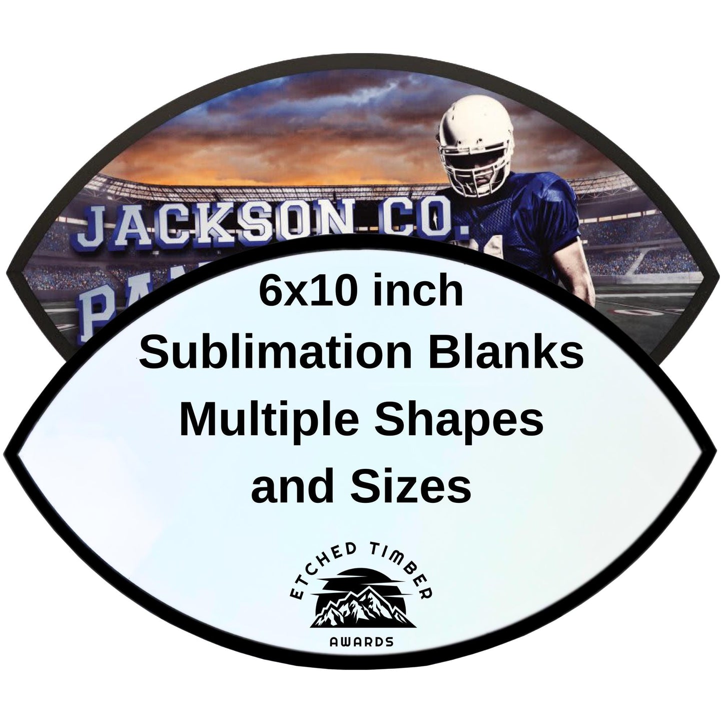 football shaped sublimation blank plaque