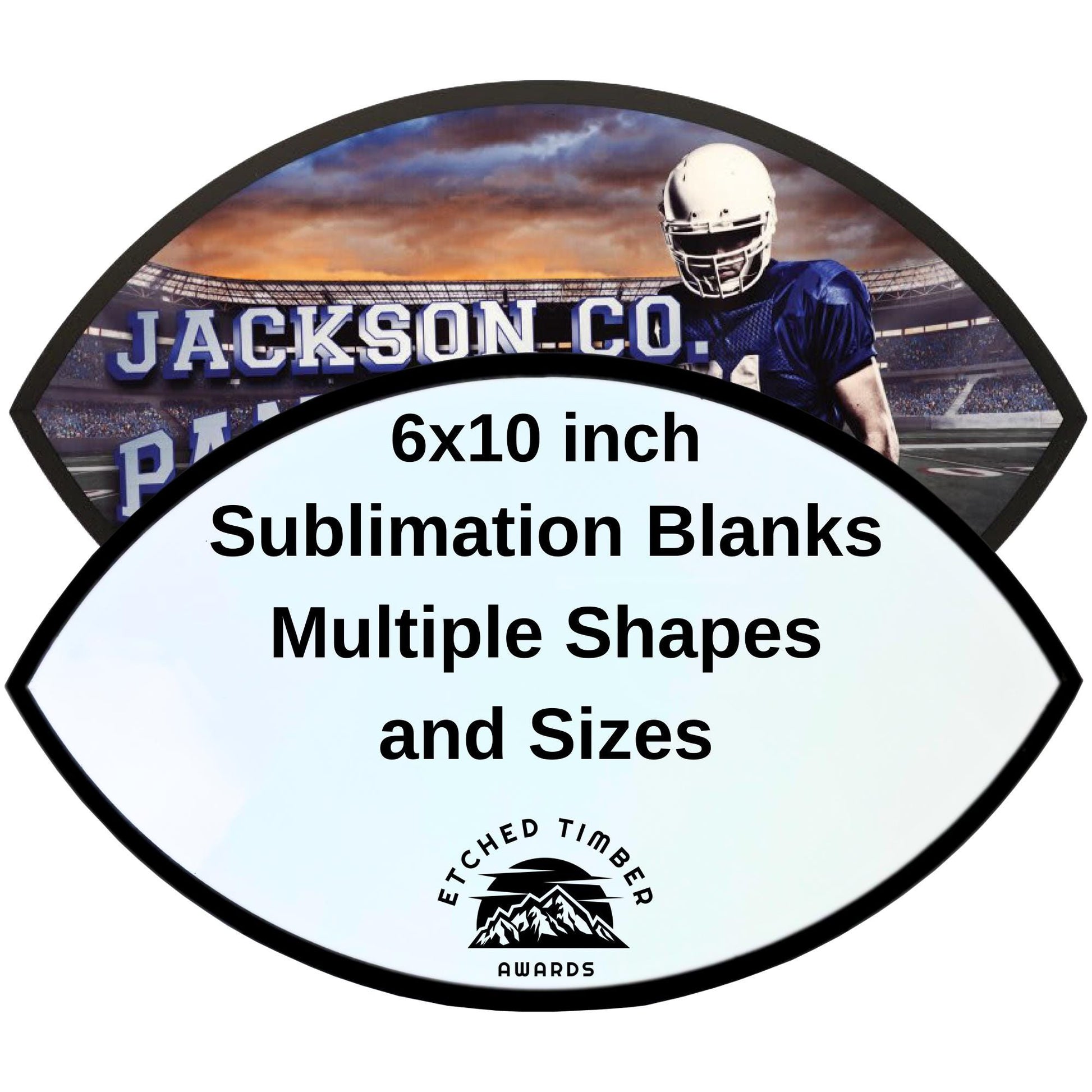 football shaped sublimation blank plaque