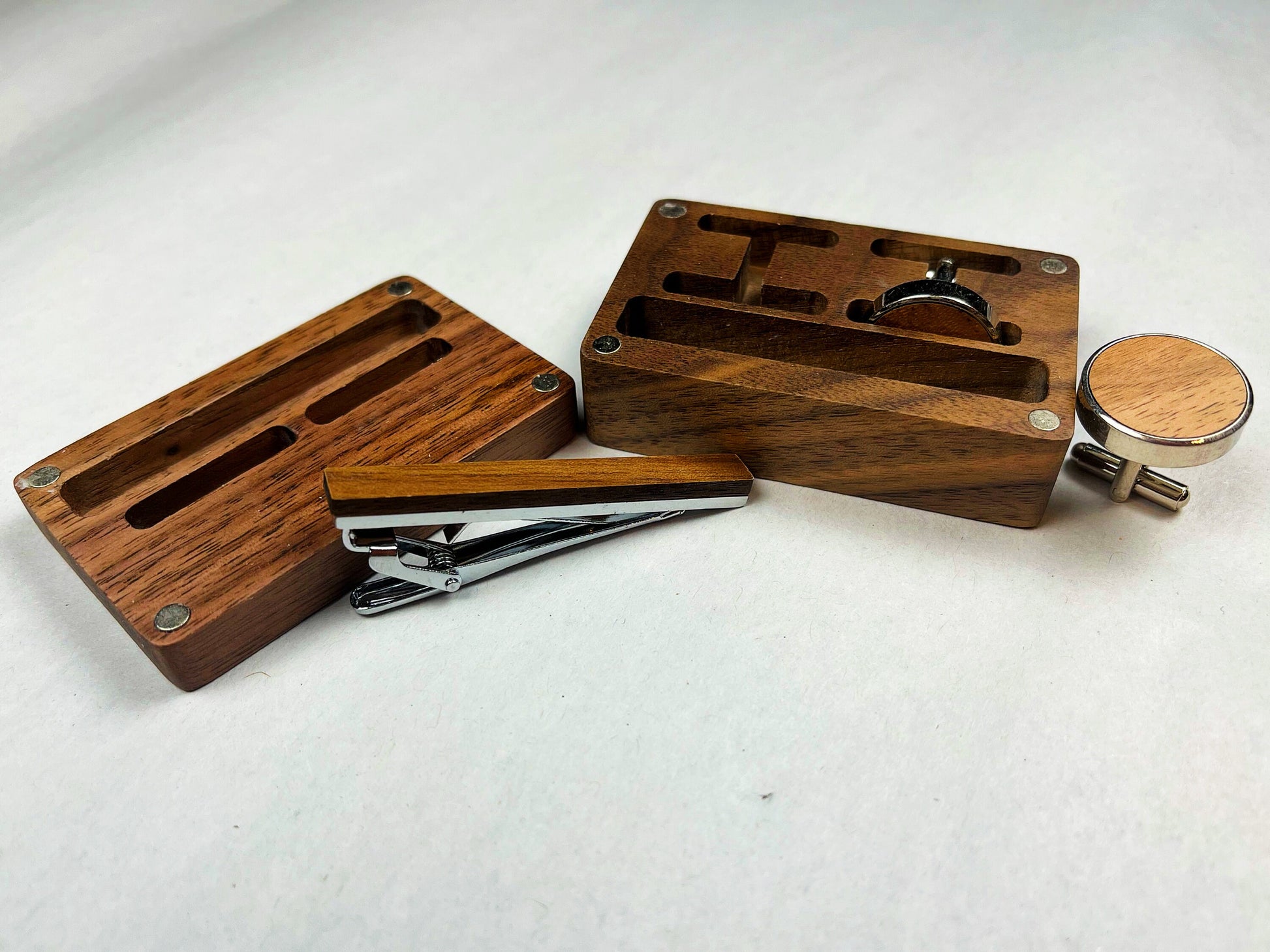 Cuff Link and Tie Clip Set Groomsmen Gift