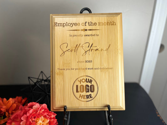 bamboo award plaque