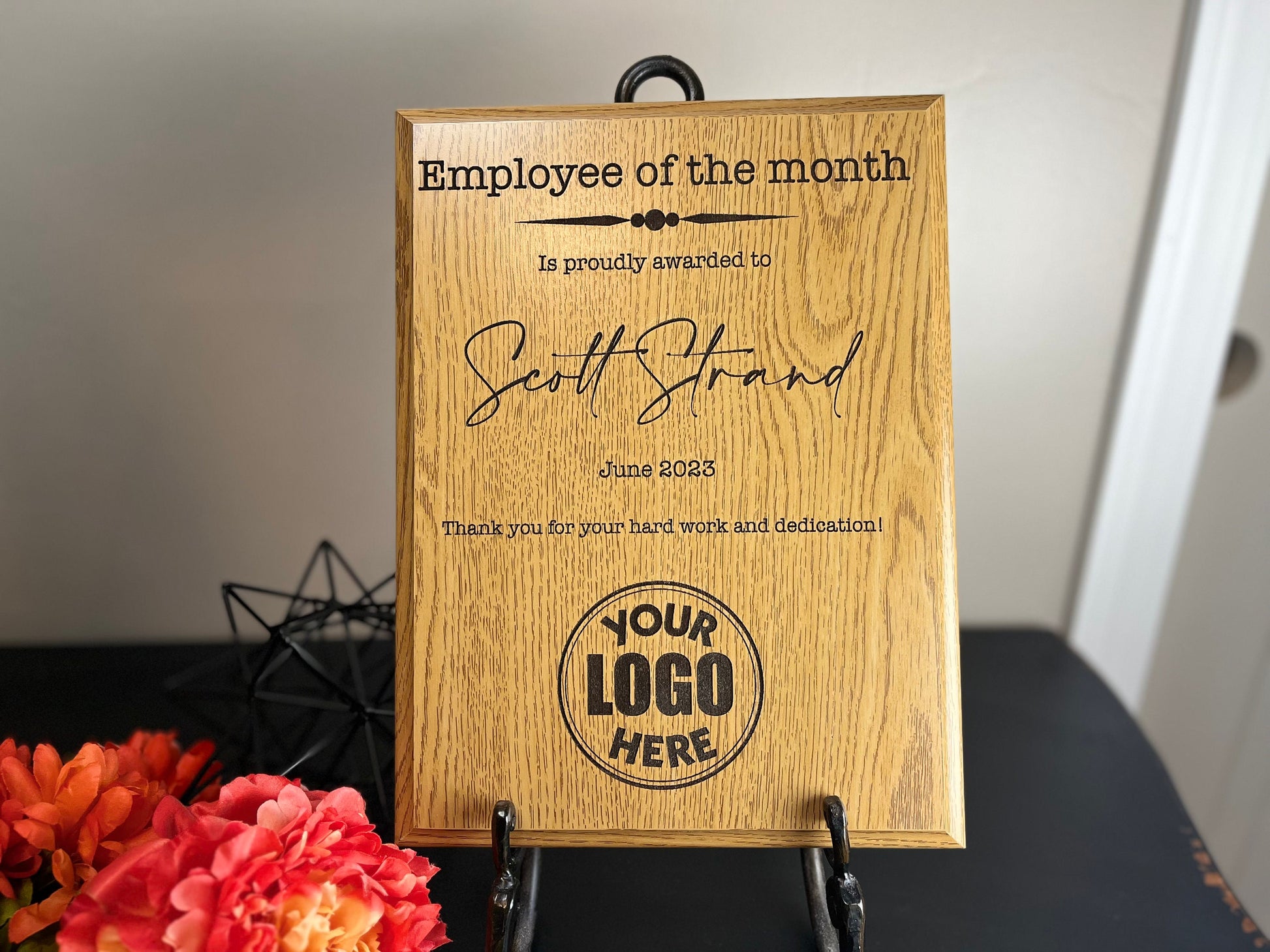 employee of the month plaque award