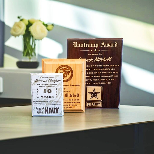 Award Plaque For Military Veterans and Soldiers, Custom Military Plaque, Navy Awards, Engraved Army Plaque, Marine Plaque Award, Air Force