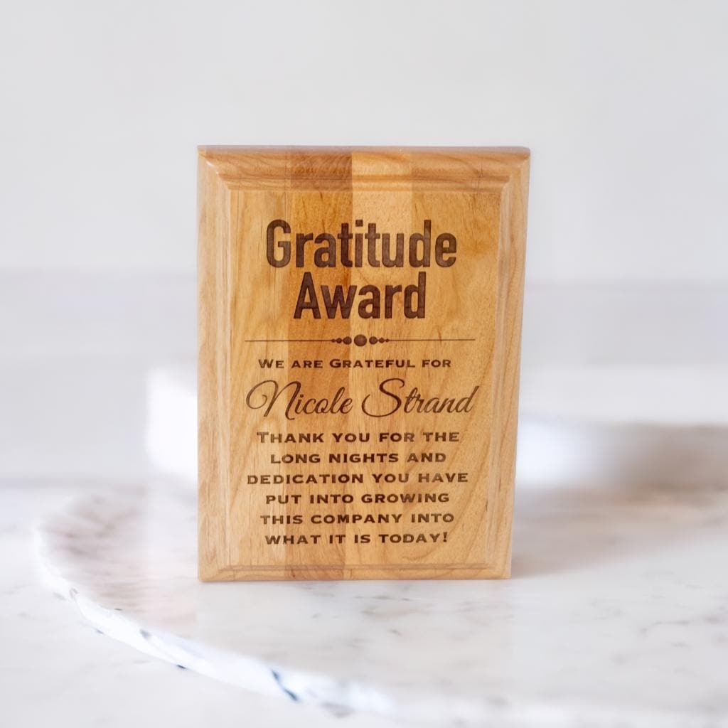 Custom Award Plaque Alder Wood, Fully Customizable Design, Multiple Sizes and Materials,Plaque Recognition Award Trophy, Free Shipping