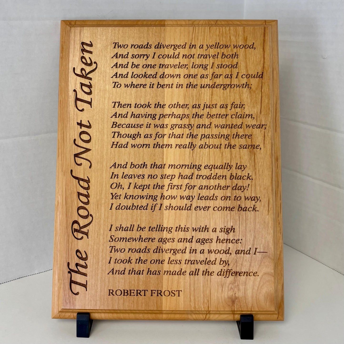 the road not taken by robert frost plaque wall art