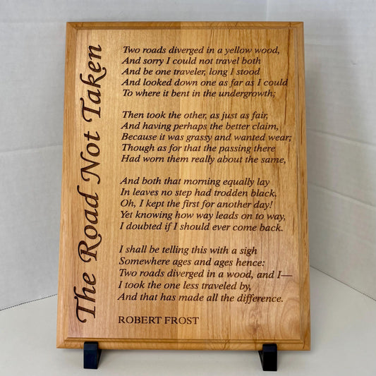 the road not taken by robert frost plaque wall art