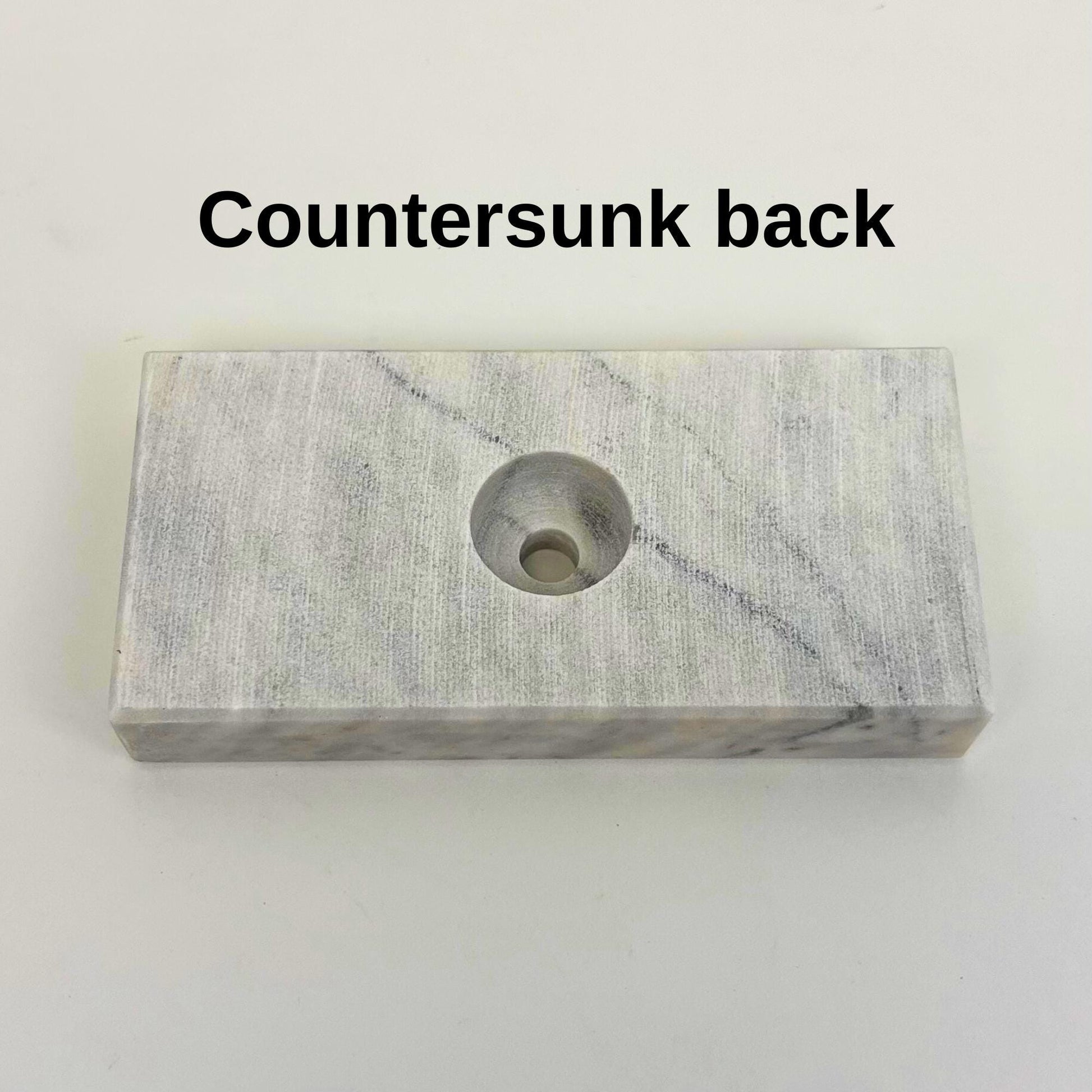 Genuine Marble Trophy Base – Polished Beveled Display Stand with Center Hole, 3/4" Thick, Multiple Sizes for Awards, Crafts & 3D Prints