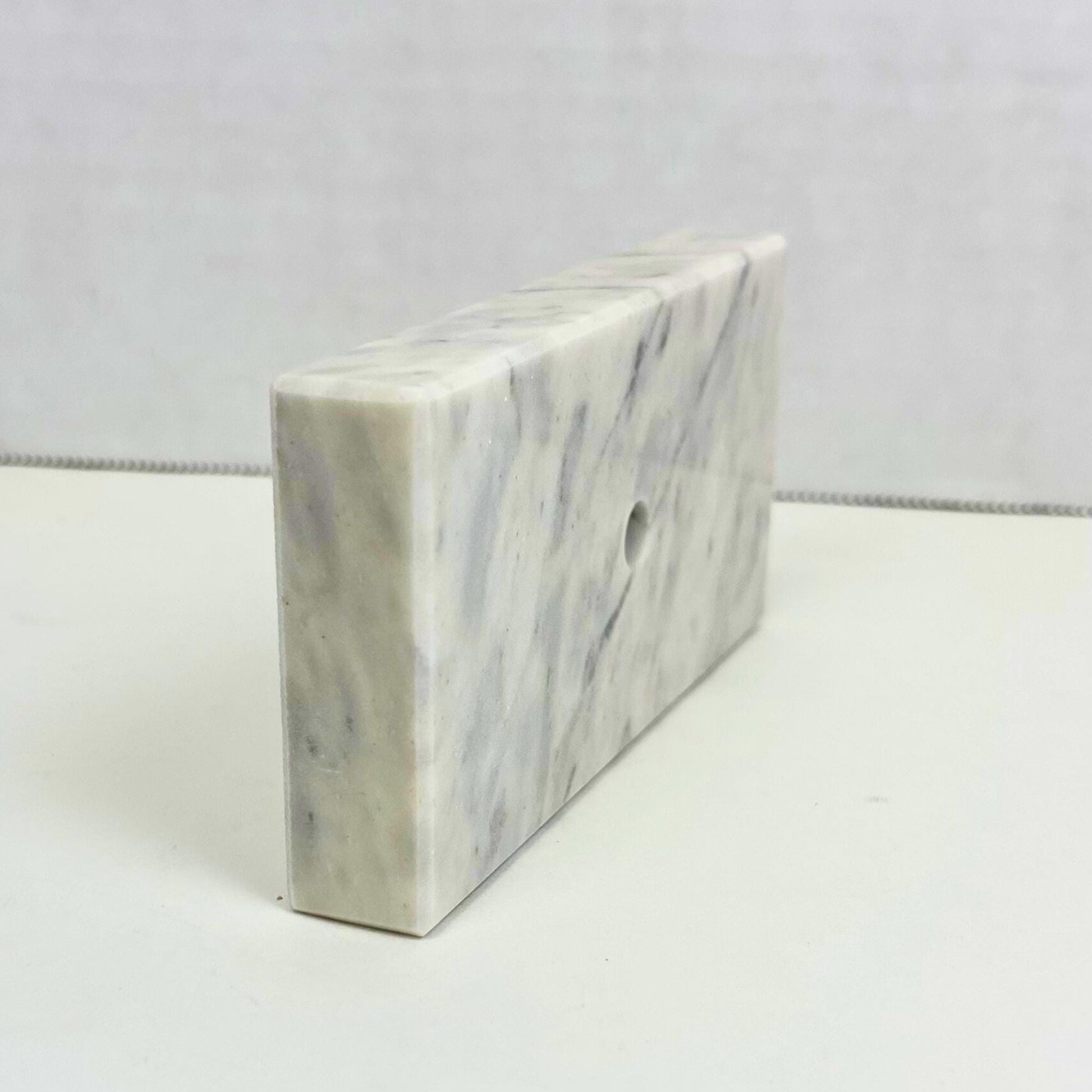 Genuine Marble Trophy Base – Polished Beveled Display Stand with Center Hole, 3/4" Thick, Multiple Sizes for Awards, Crafts & 3D Prints