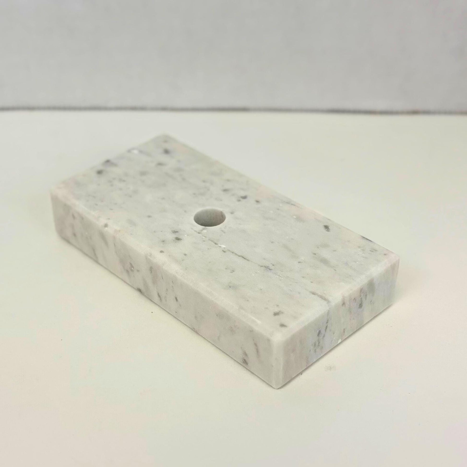 Genuine Marble Trophy Base – Polished Beveled Display Stand with Center Hole, 3/4" Thick, Multiple Sizes for Awards, Crafts & 3D Prints