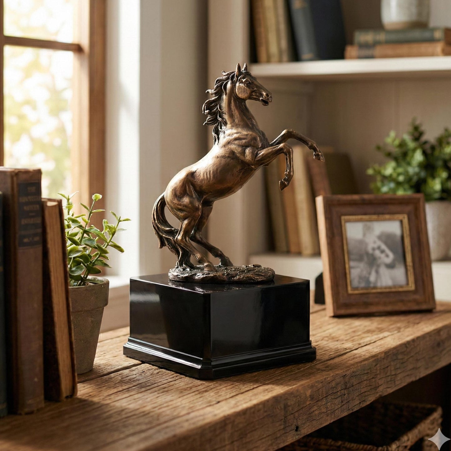 Premium Black Gloss Display Base – Weighted Square Pedestal for Trophies, Sculptures, 3D Prints, & Crafts – Heavy-Duty Riser Stand