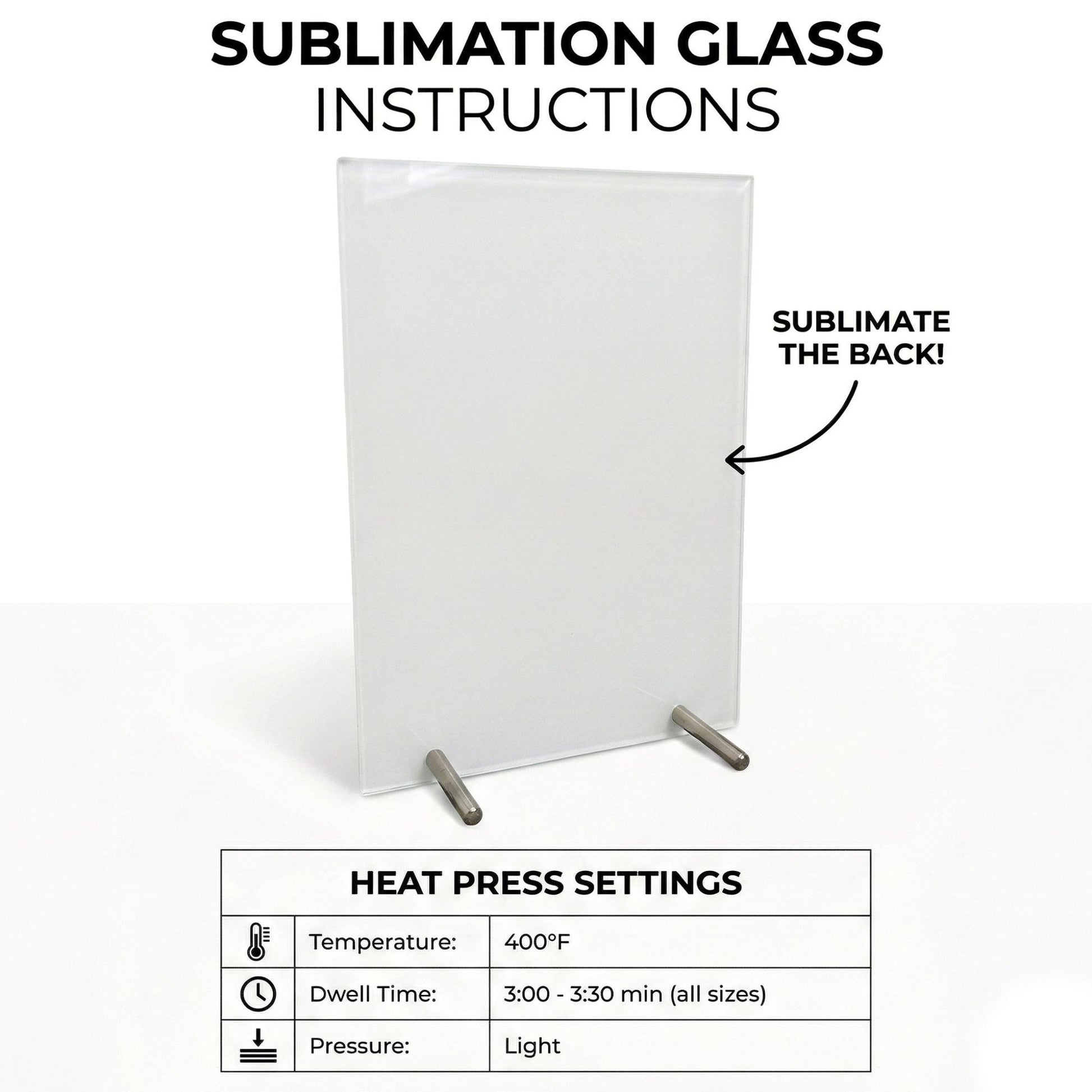Sublimation Glass Blanks Multiple Sizes with Standoff Pegs – High-Definition Crystal Sublimate Supplies
