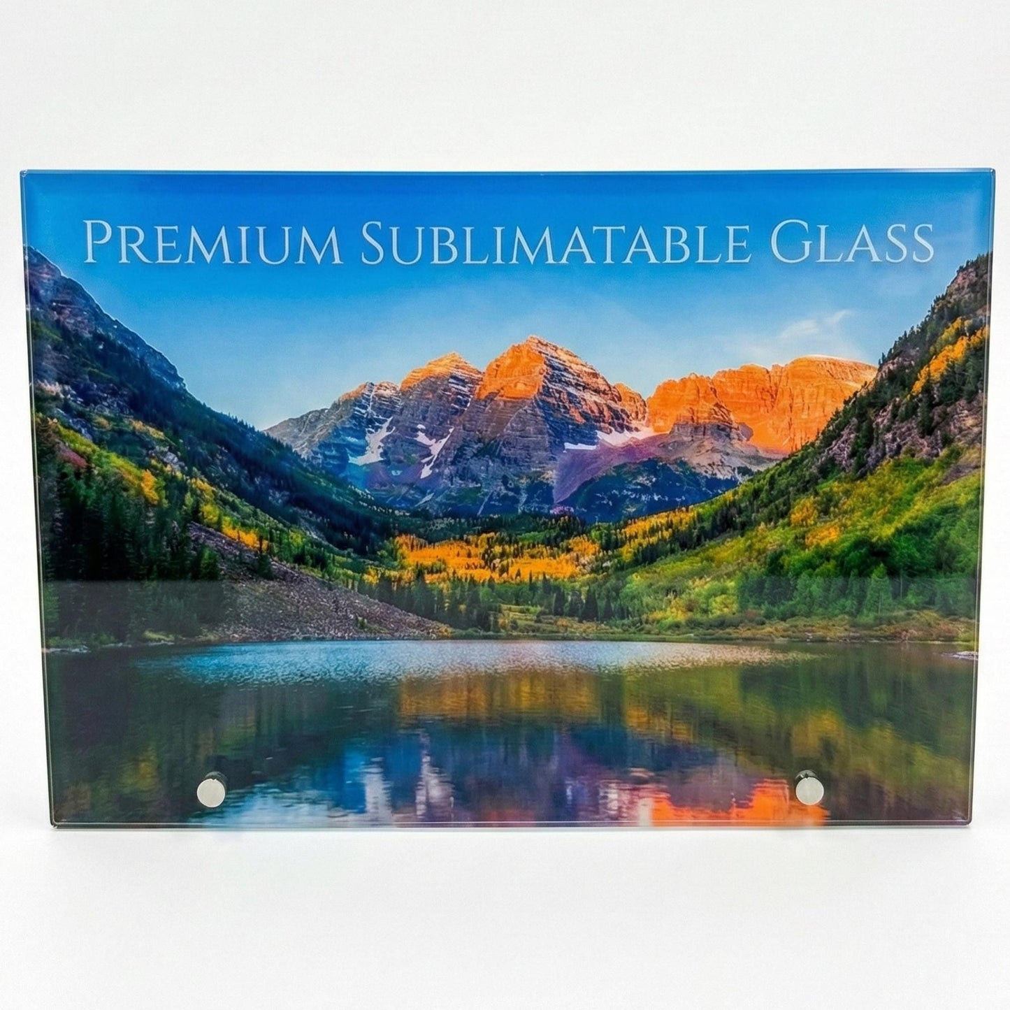Sublimation Glass Blanks Multiple Sizes with Standoff Pegs – High-Definition Crystal Sublimate Supplies