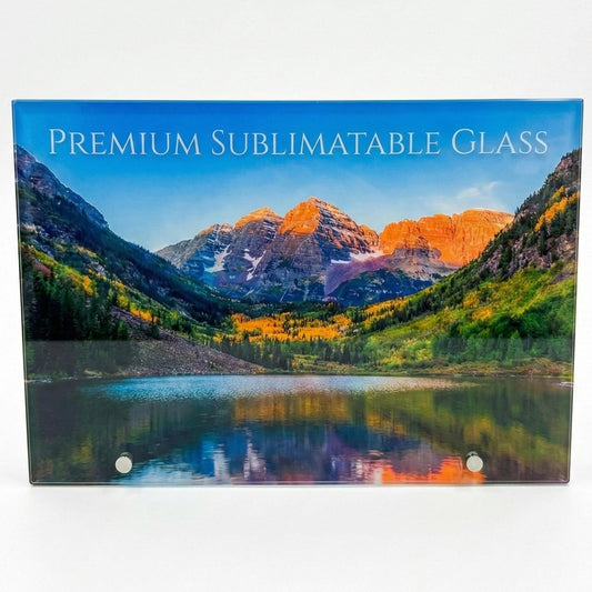 Sublimation Glass Blanks Multiple Sizes with Standoff Pegs – High-Definition Crystal Sublimate Supplies