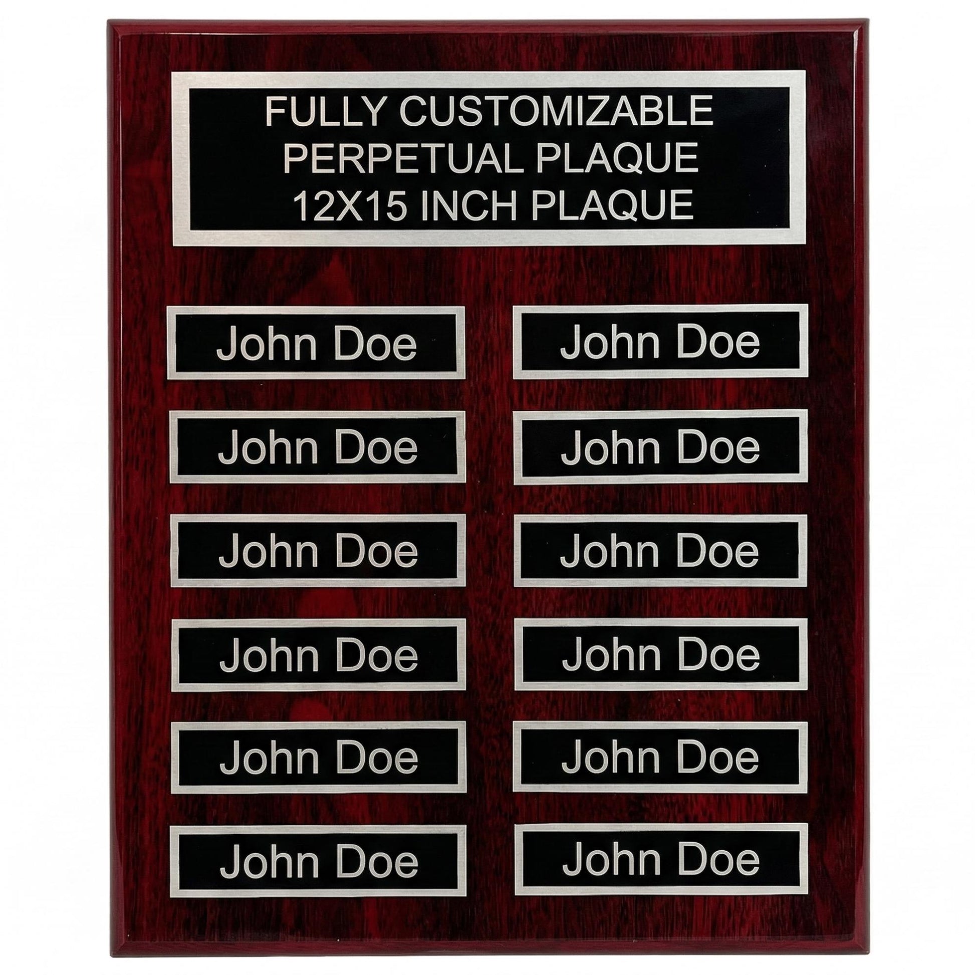 Customizable Perpetual Plaque – Employee of the Month Recognition Award, Monthly and Yearly Plates, Multiple Sizes & Plates