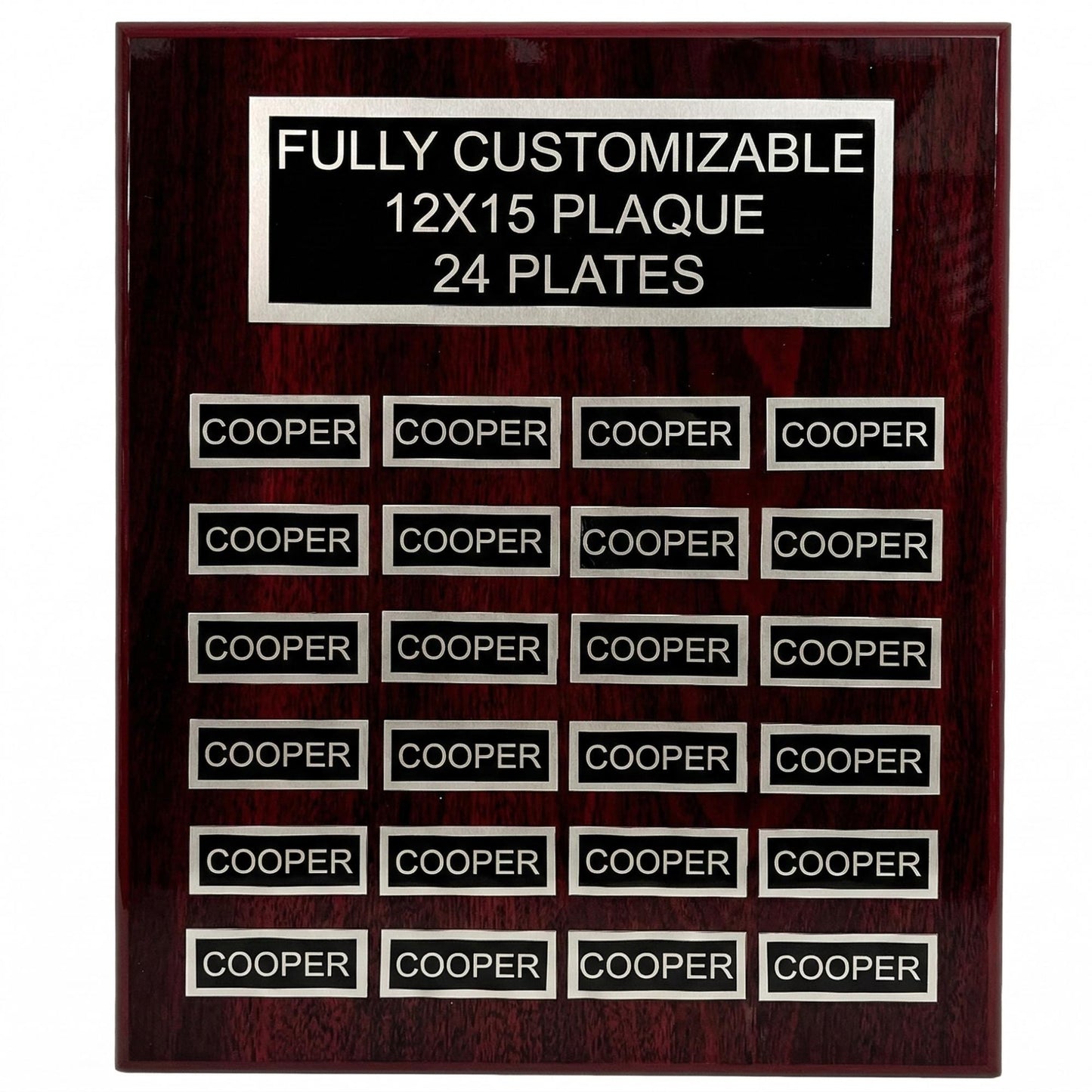 Customizable Perpetual Plaque – Employee of the Month Recognition Award, Monthly and Yearly Plates, Multiple Sizes & Plates