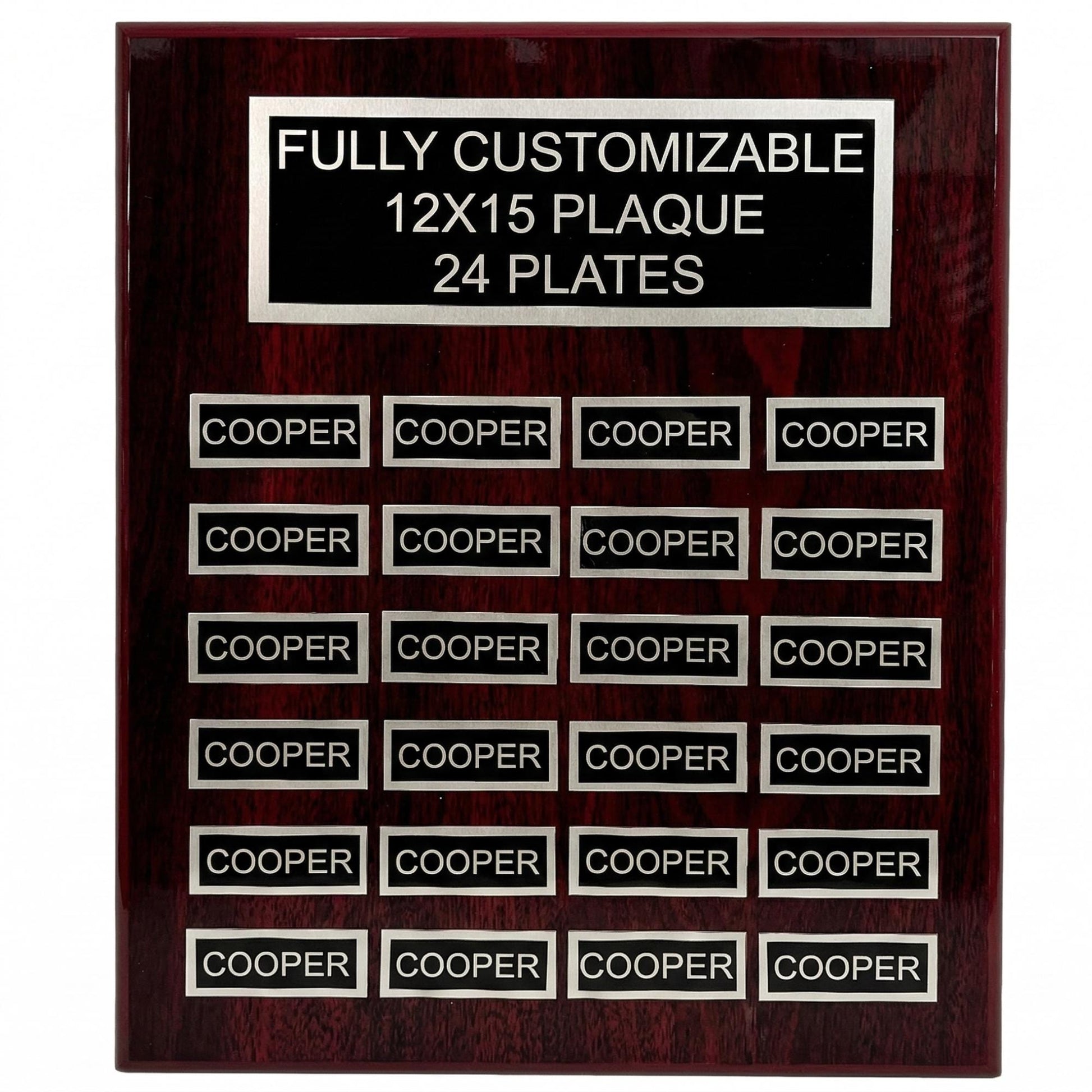Customizable Perpetual Plaque – Employee of the Month Recognition Award, Monthly and Yearly Plates, Multiple Sizes & Plates