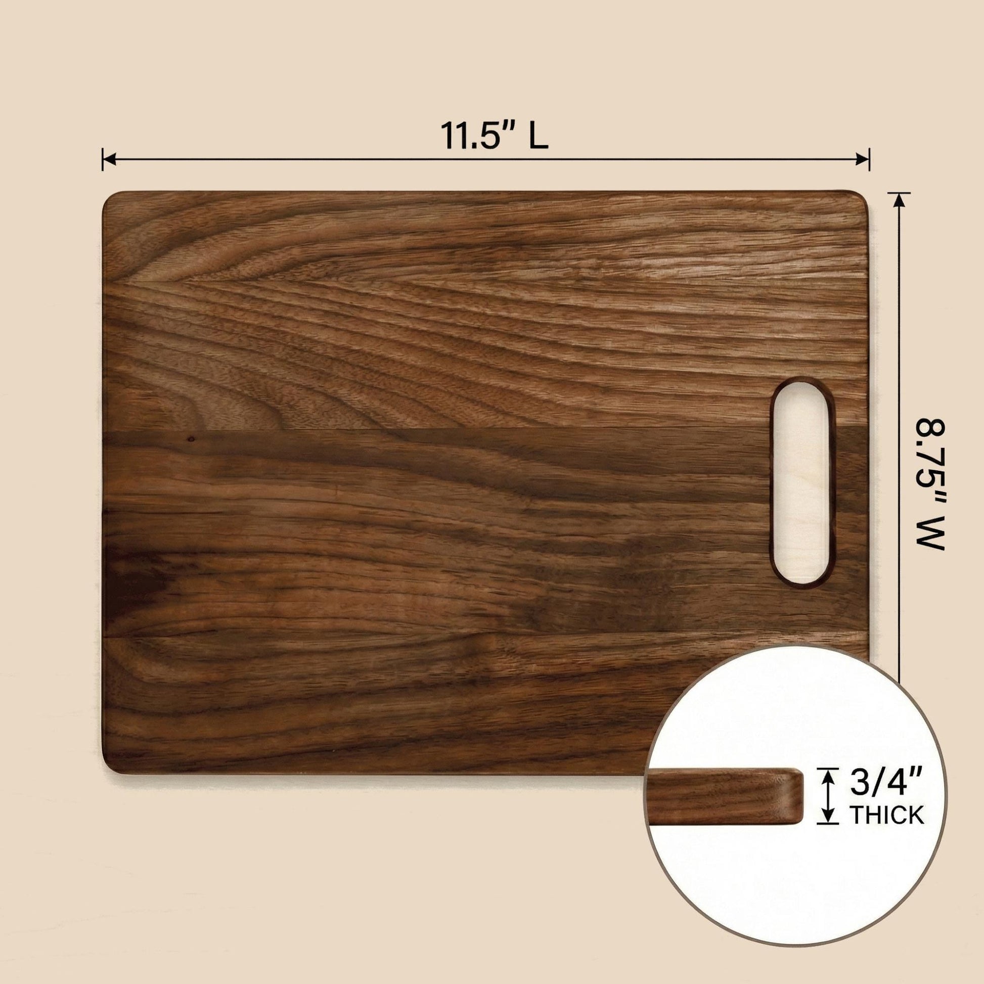 Handcrafted Walnut Wood Cutting Board Blank Made in the USA | Multiple Sizes -Chopping Board | Serving Tray