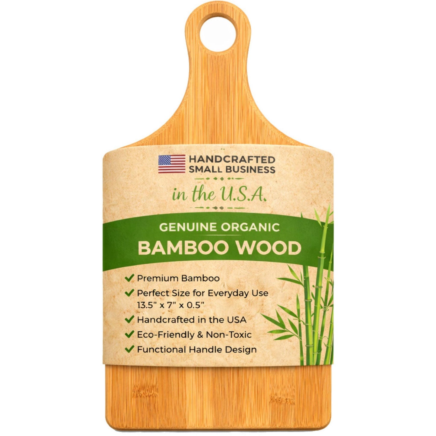 Handcrafted Bamboo Wood Cutting Board Blank Made in the USA | Multiple Sizes -Chopping Board | Serving Tray