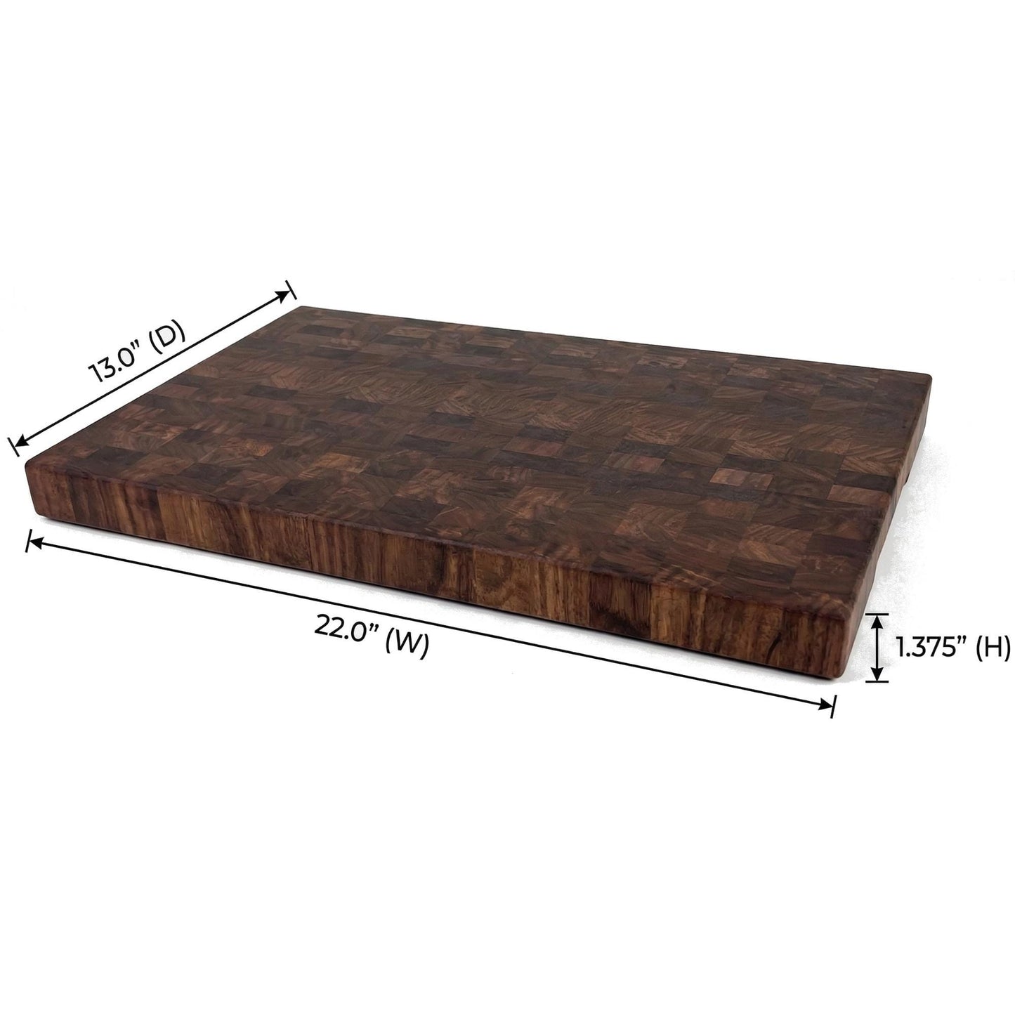 Handcrafted End Grain Walnut Chopping Block, Reversible Butcher Block Cutting Board, Made in USA, Heavy Duty Wooden Chopping Board
