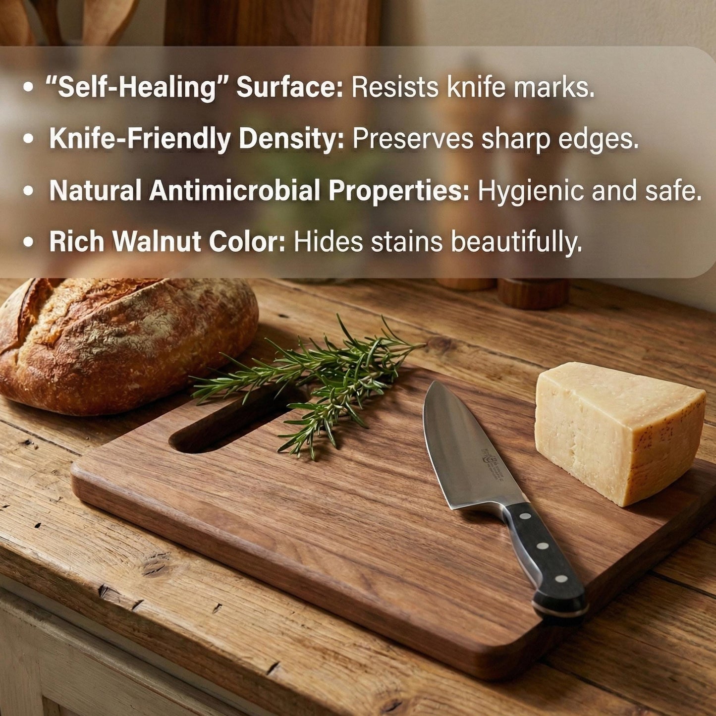 Handcrafted Walnut Wood Cutting Board Blank Made in the USA | Multiple Sizes -Chopping Board | Serving Tray