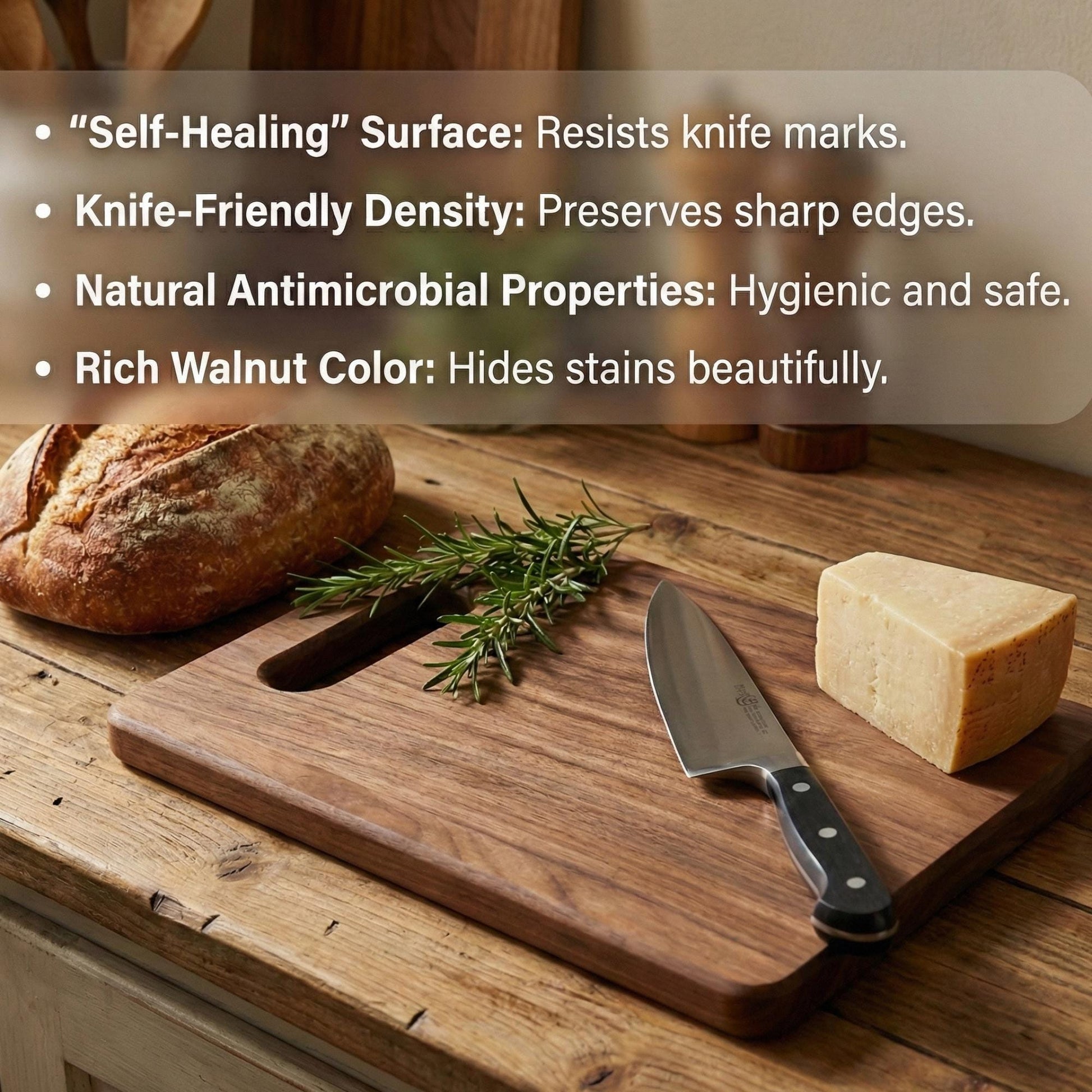 Handcrafted Walnut Wood Cutting Board Blank Made in the USA | Multiple Sizes -Chopping Board | Serving Tray