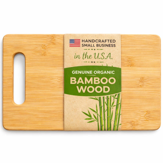 Handcrafted Bamboo Wood Cutting Board Blank Made in the USA | Multiple Sizes -Chopping Board | Serving Tray