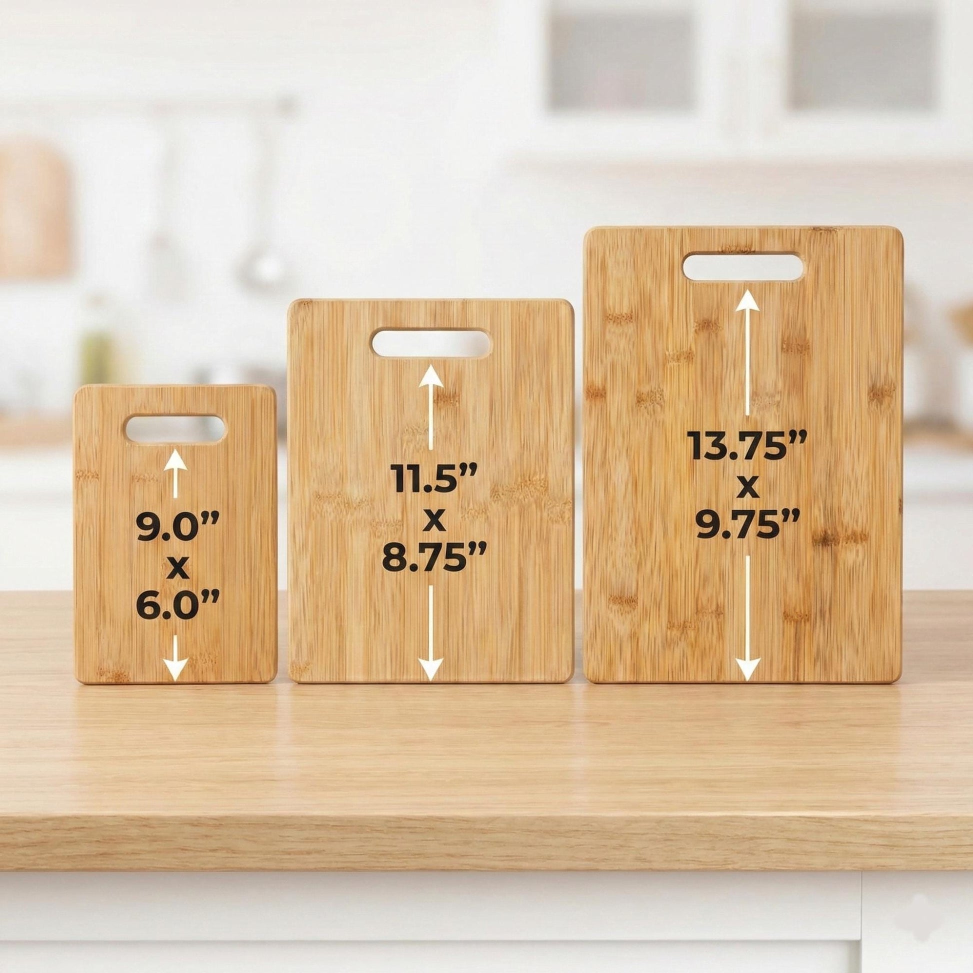 Handcrafted Bamboo Wood Cutting Board Blank Made in the USA | Multiple Sizes -Chopping Board | Serving Tray