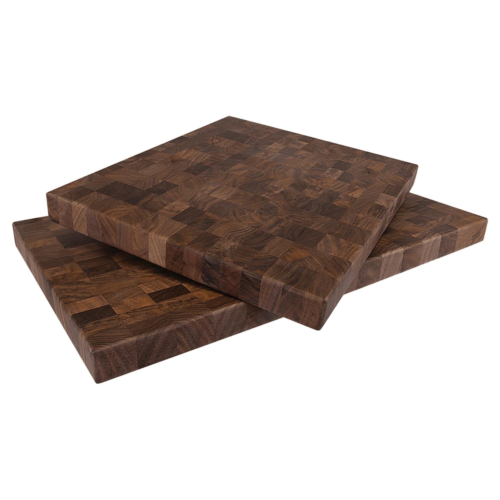 Handcrafted End Grain Walnut Chopping Block, Reversible Butcher Block Cutting Board, Made in USA, Heavy Duty Wooden Chopping Board