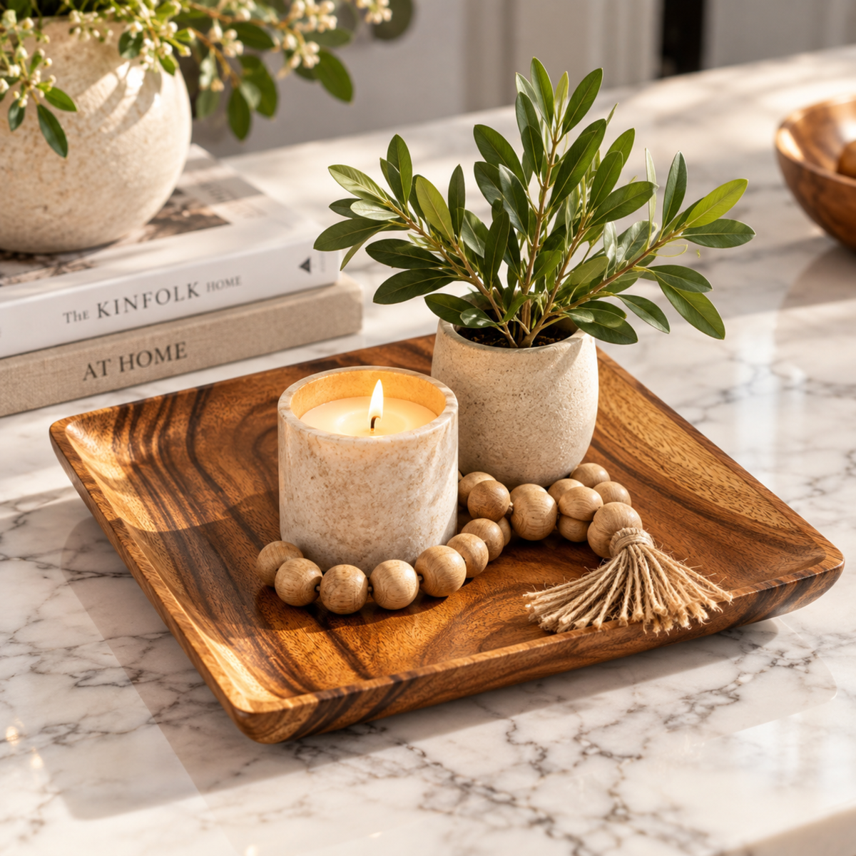 Square Acacia Wood Plates | Handcrafted in Hawaii | 8, 10 & 12 Inch
