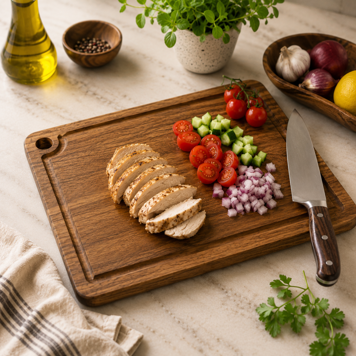 Handcrafted Acacia Wood Cutting Board – Premium Eco-Friendly Chopping Board