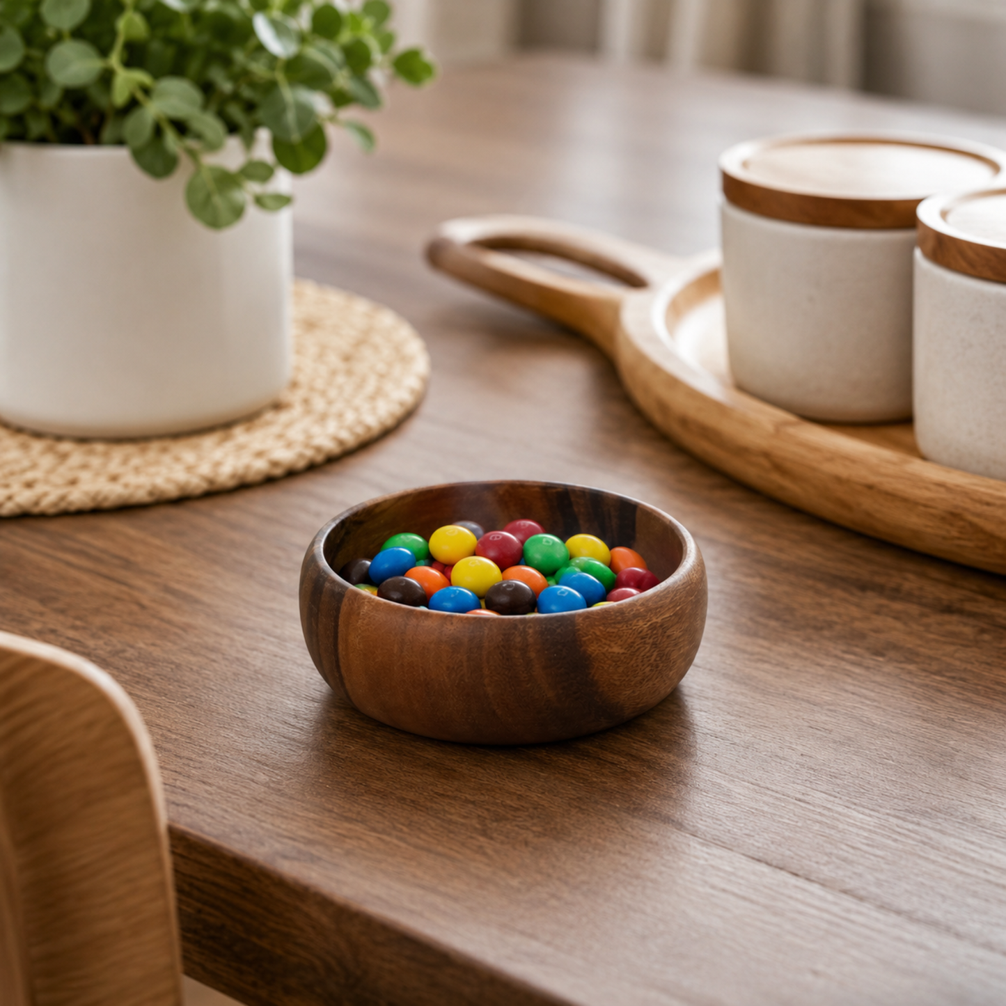 Handcrafted Hawaiian Acacia Wood Bowl – Organic Wooden Salad & Serving Bowl