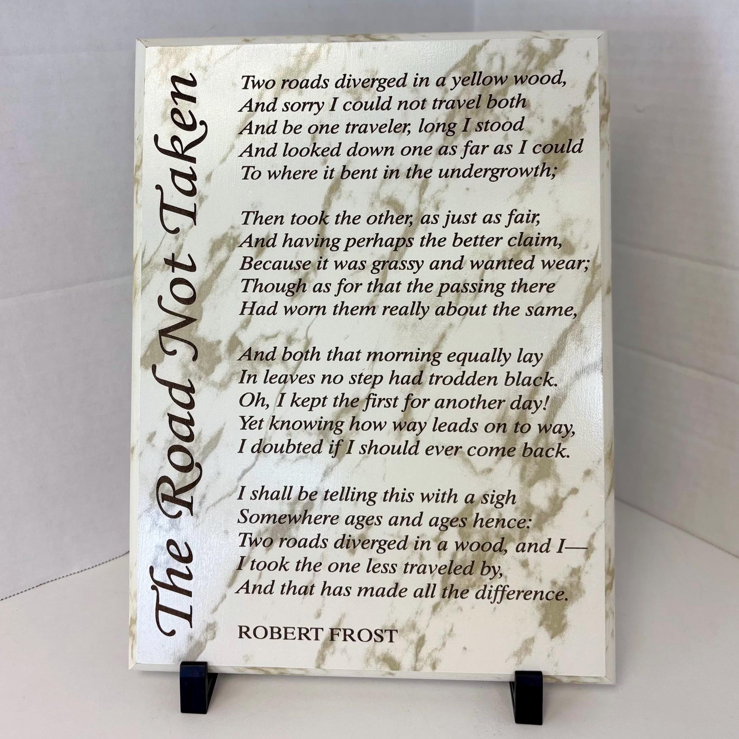 marble road not taken poetry gift