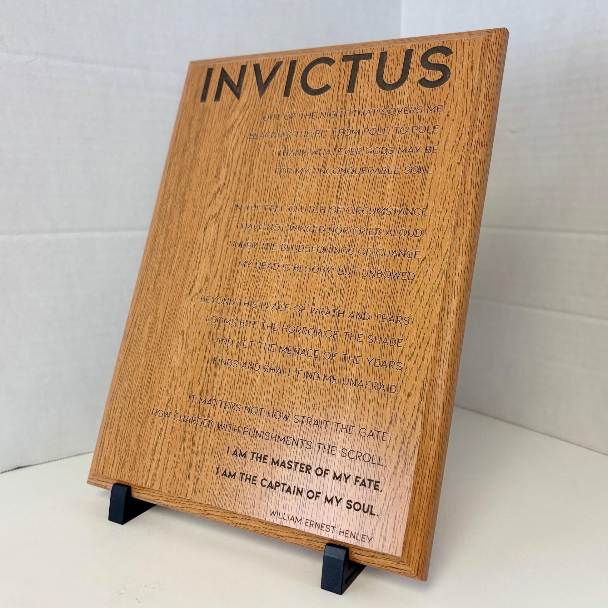 oak william ernest henley invictus i am the master of my fate I am the captain of my soul