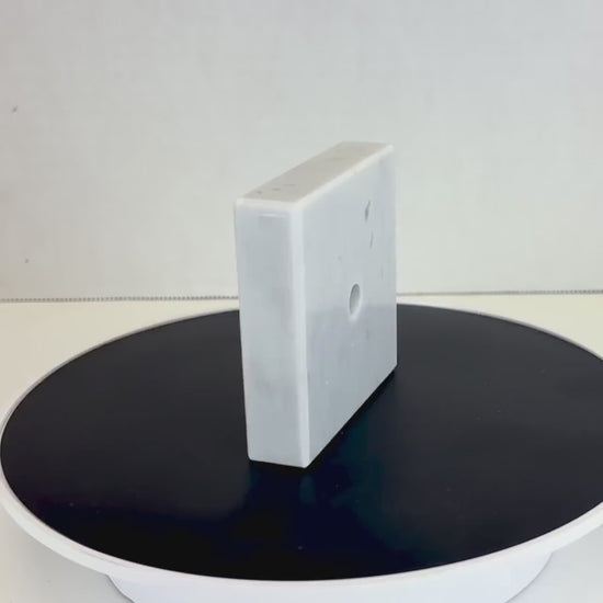 Genuine Marble Trophy Base – Polished Beveled Display Stand with Center Hole, 3/4" Thick, Multiple Sizes for Awards, Crafts & 3D Prints