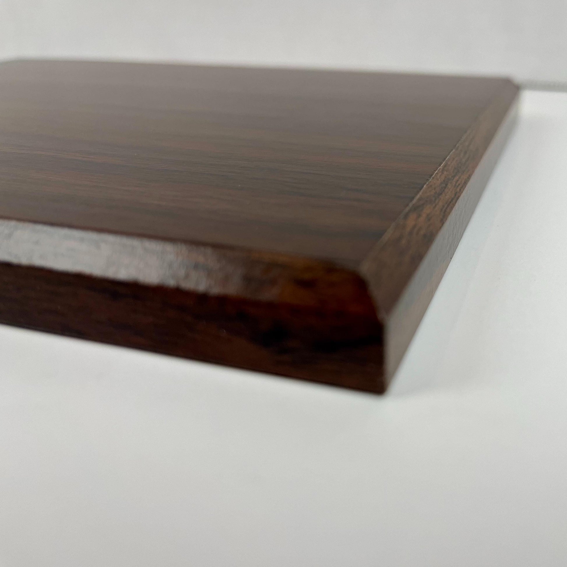 profile view walnut finish plaque