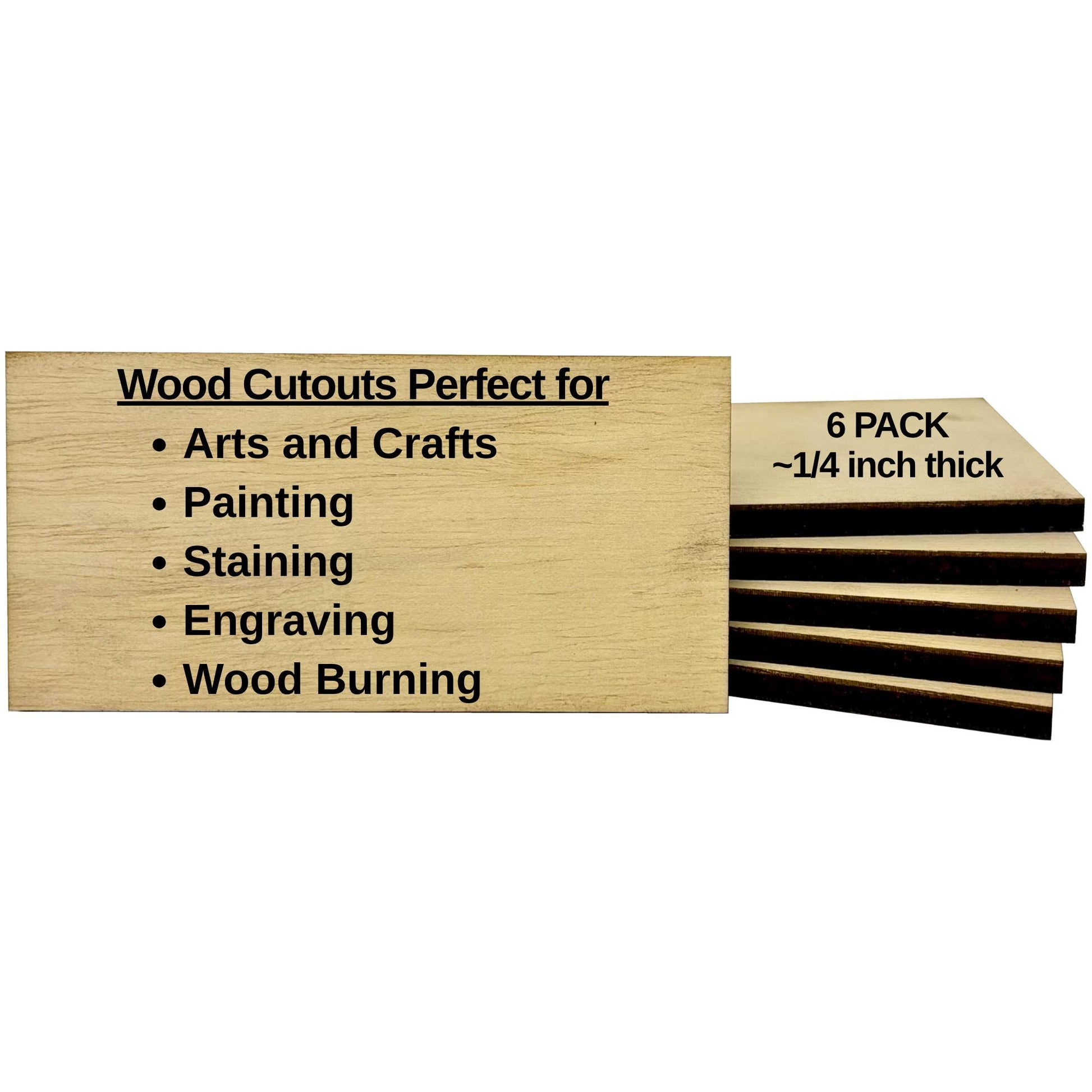 rectangle wood cutout for crafts muliple sizes