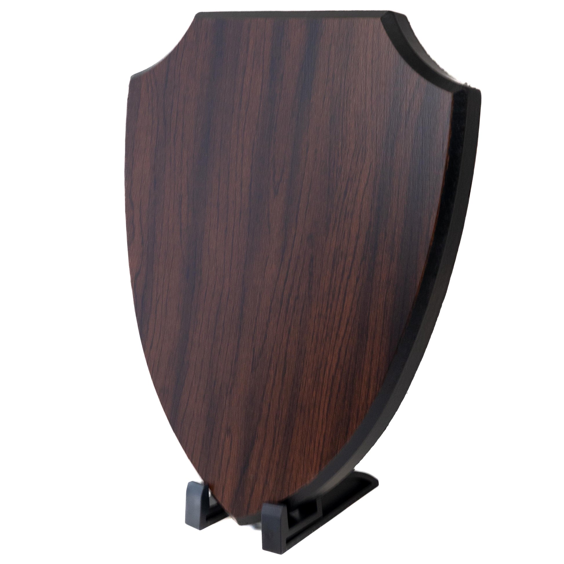 side view of shield plaque sign