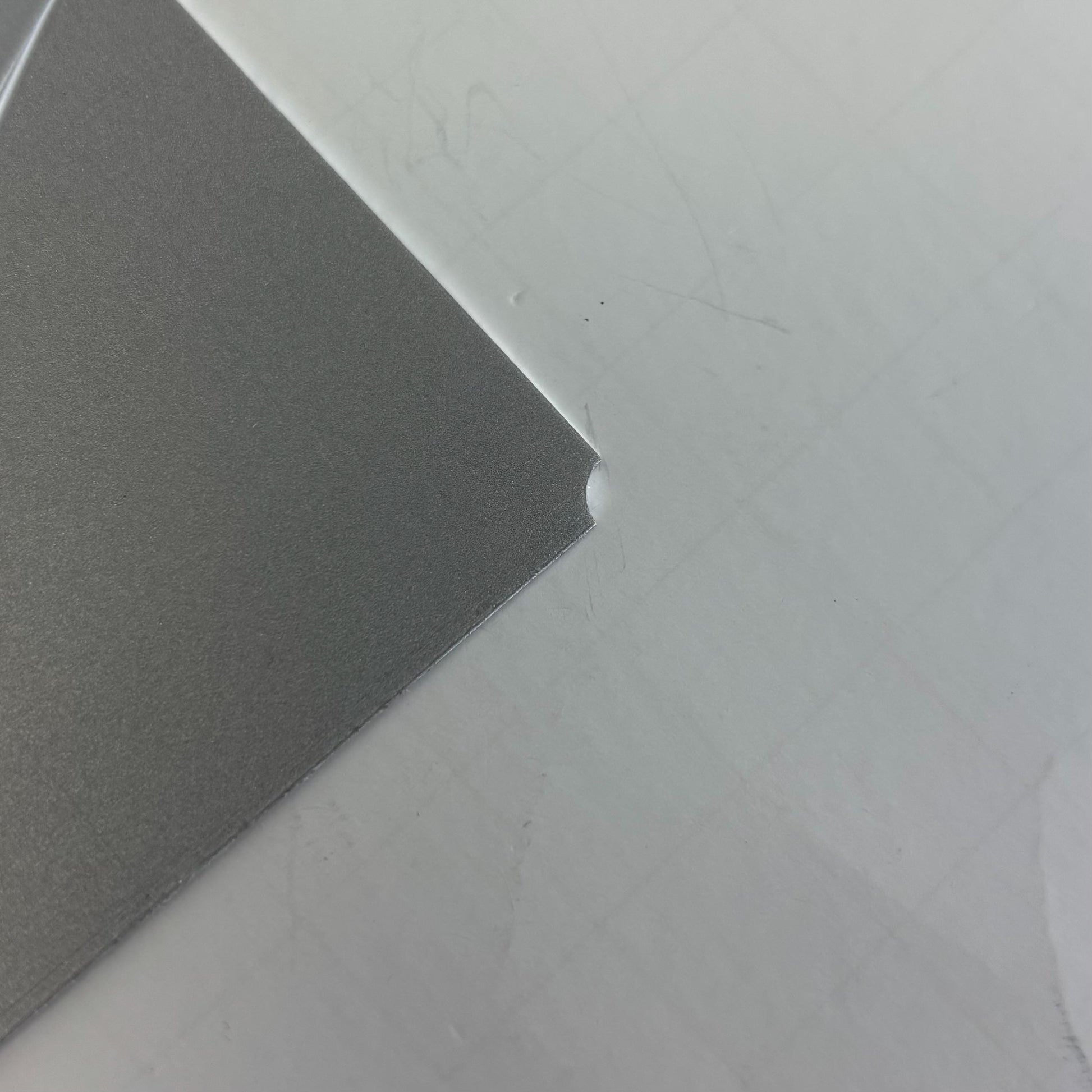 silver metal plates multiple sizes silver engraves black with notch