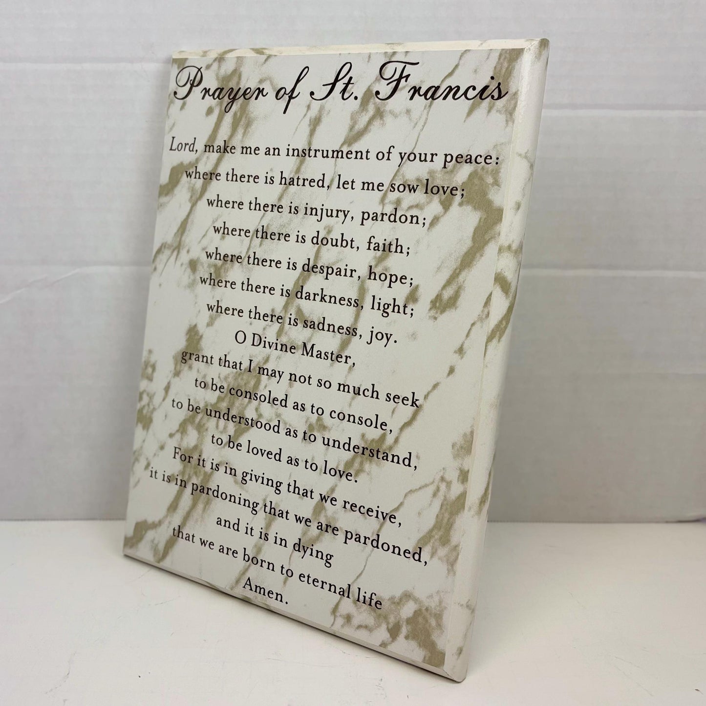 st francis prayer gift marble finish