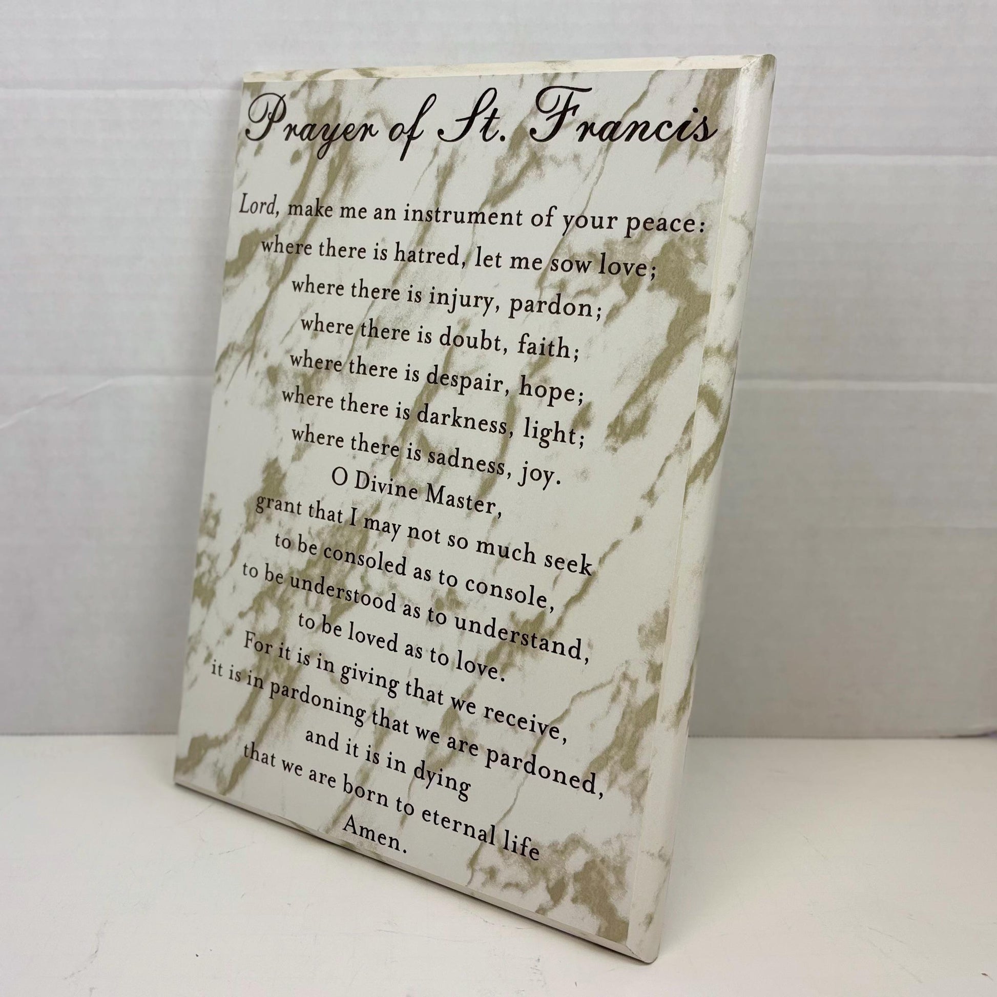 st francis prayer gift marble finish