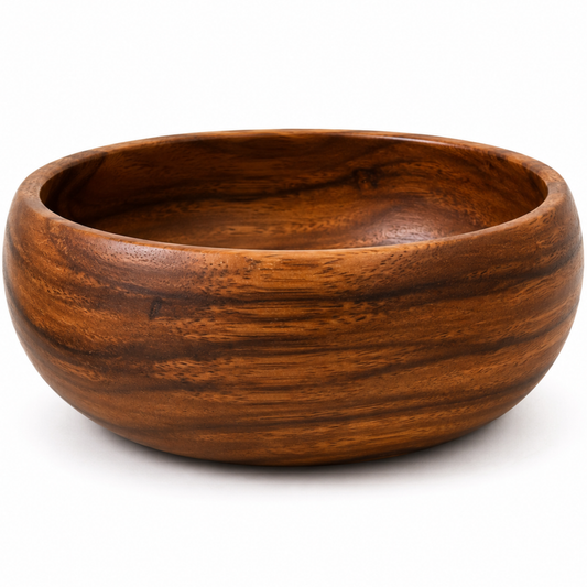 Handcrafted Hawaiian Acacia Wood Bowl – Organic Wooden Salad & Serving Bowl