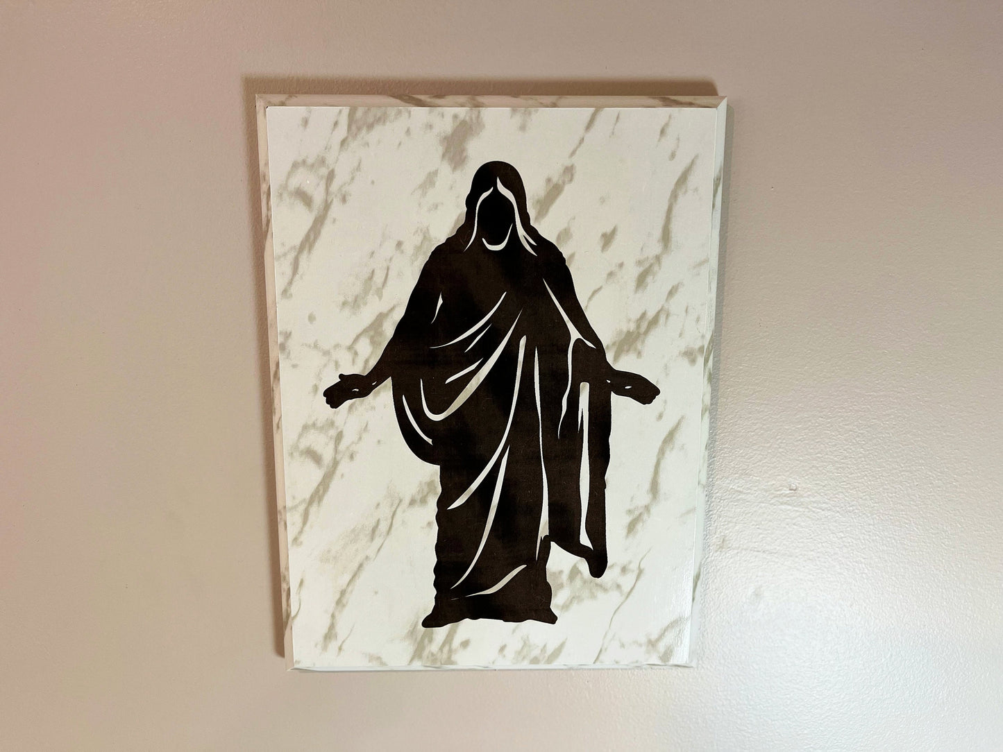 Jesus Christ Engraving 9x12 inch marble