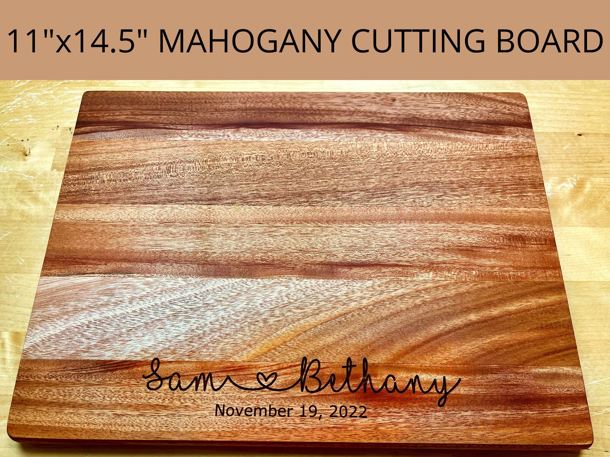 Personalized Bamboo Cutting Board add Your Logo – Etched Timber