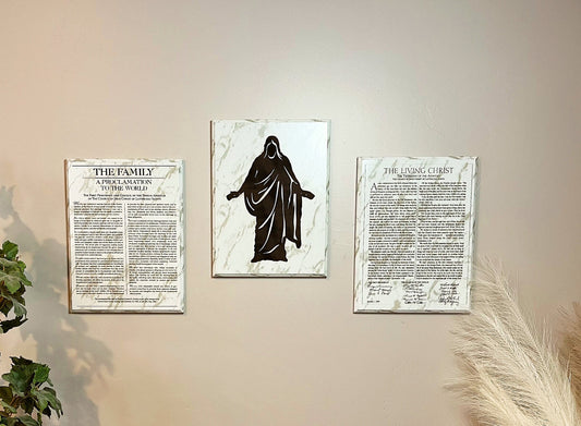 LDS Faith Plaques, LDS Women Gifts, The Family Proclamation, The Christus, The Living Christ Set, LDS Wall Decor