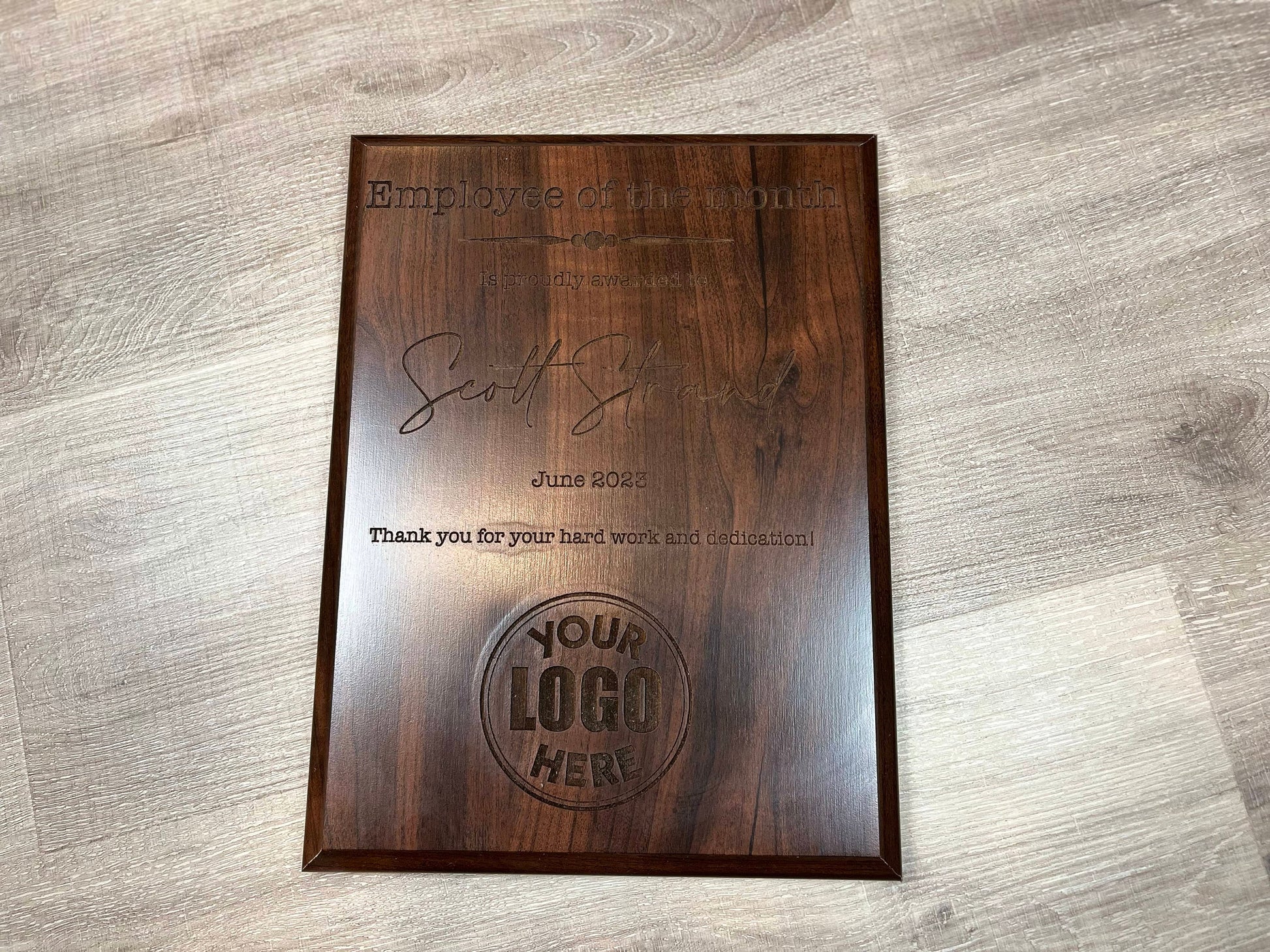 Cherry lying flat Plaque Employee of the Month