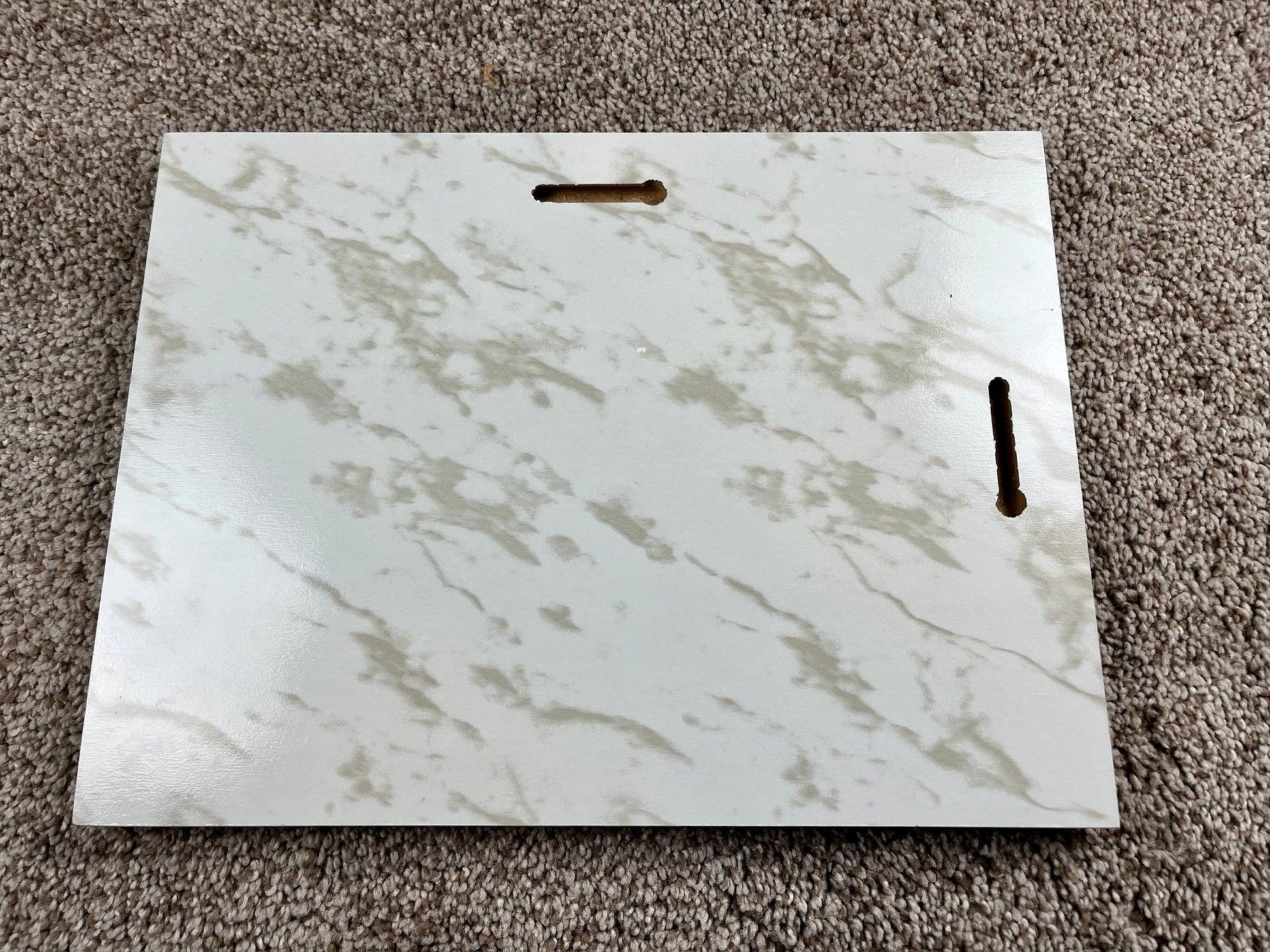marble finish award plaque- back