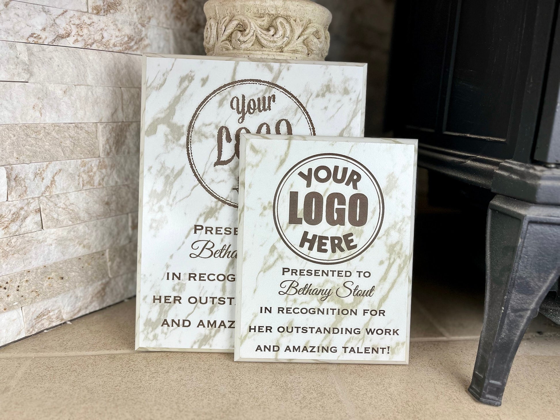 Custom Oak Award Plaque, Award Plaque Custom, MVP Award, Award Plaque, Appreciation Award, Custom Display Plaque, 9x7 or 9x12 Display